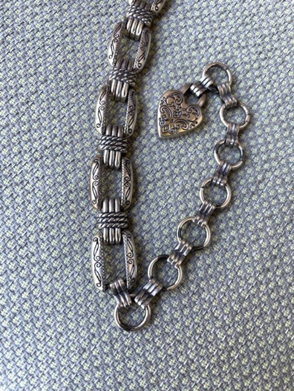 Vintage Brighton 1996 Belt Silver Tone Chain Links - Picture 3 of 3